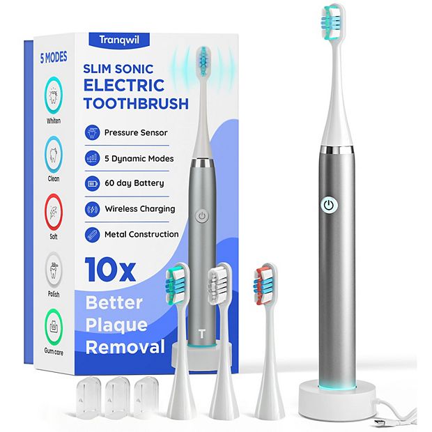  Sales Clearance Electric 𝑇𝑜𝑜𝑡ℎ𝑏𝑟𝑢𝑠ℎ for Adults  Rechargeable - Rechargeable 𝑇𝑜𝑜𝑡ℎ𝑏𝑟𝑢𝑠ℎ with 5 Brush Heads Power  Electric 𝑇𝑜𝑜𝑡ℎ𝑏𝑟𝑢𝑠ℎ, 5 Modes with 2 Minutes Built in Smart Timer :  Health & Household