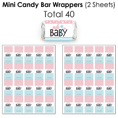 Big Dot Of Happiness Baby Gender Reveal Team Boy Or Girl Party Candy Favor Sticker Kit 304 Pc