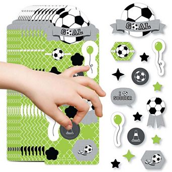Big Dot Of Happiness Goaaal Soccer Birthday Party Favor Kids Stickers 16 Sheets 256 Stickers