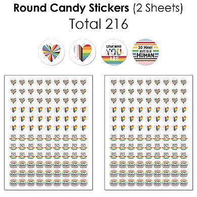Big Dot Of Happiness So Many Ways To Be Human Pride Candy Favor Sticker Kit 304 Pc