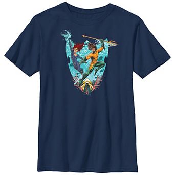 Boys 8-20 Husky DC Comics Aquaman And The Lost Kingdom Deep Sea Duo Graphic Tee