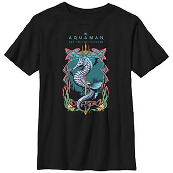 Boys Aquaman And The Lost Kingdom Seahorse Portrait Husky Graphic Tee