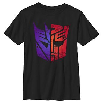 Boys 4-7 Transformers Decepticons Autobots Split Emblems Tee