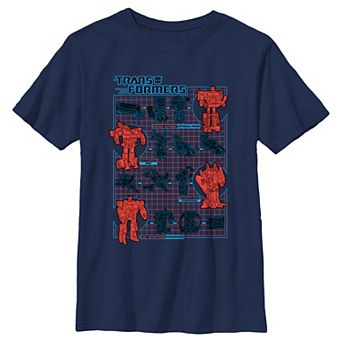 Boys 4-7 Transformers How To Transform Schematic Tee