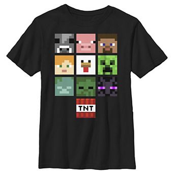 Boys 4-7 Minecraft Big Faces Tee