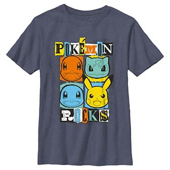 Boys 4-7x Pokemon Starters Rocks Graphic Tee