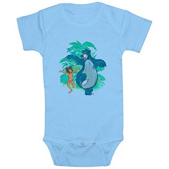 Disney's The Jungle Book Baby Boy Mowgli And Baloo Dancing Graphic Bodysuit