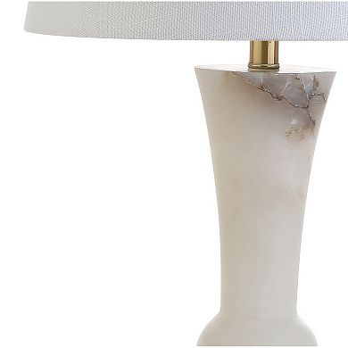 Eliza 23" Transitional Modern Alabaster/Crystal LED Table Lamp