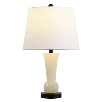 Eliza 23" Transitional Modern Alabaster/Crystal LED Table Lamp