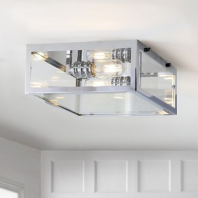 Grayson Metal/glass Led Flush Mount