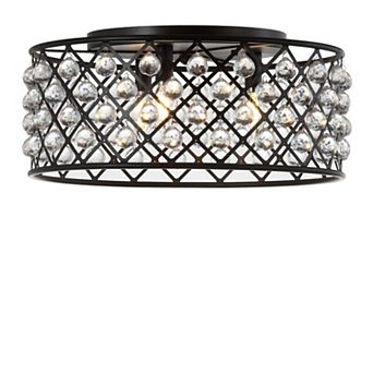 Gabrielle Metal/crystal Led Flush Mount Ceiling Light