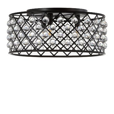 Gabrielle Metal/crystal Led Flush Mount Ceiling Light