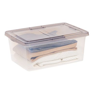 Iris 17-Qt. Clear Snap Storage Bin 8-piece Set