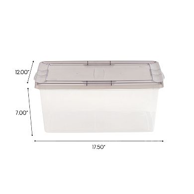 Iris 17-Qt. Clear Snap Storage Bin 8-piece Set