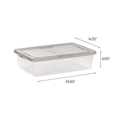 Iris 28-Qt. Clear Snap Storage Bin 6-piece Set