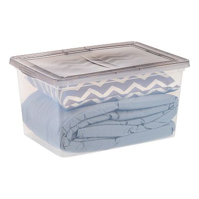 Iris 58-Qt. Clear Snap Storage Bin 5-piece Set