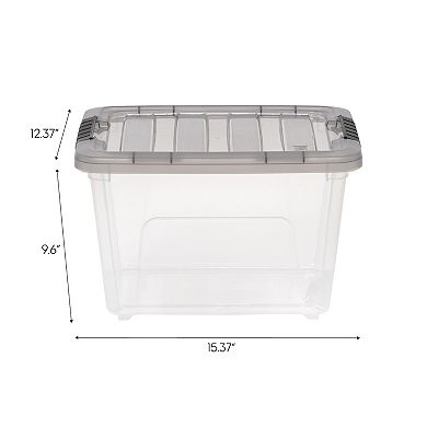 Iris 19-Qt. Clear Latching Storage Container 5-piece Set