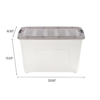 Iris 60-Qt. Clear Latching Storage Container 5-piece Set