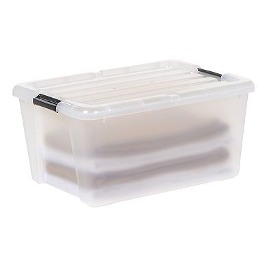 Iris 45-Qt. Clear Latching Storage Container 4-piece Set