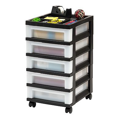Iris 5-Drawer Rolling Storage Cart