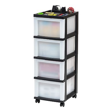 Iris 4-Drawer Rolling Storage Cart