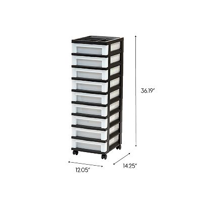 Iris 9-Drawer Rolling Storage Cart