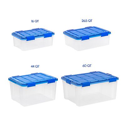 Iris 16-Qt. WeatherPro Latching Storage Container 6-piece Set