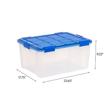 Iris 60-Qt. WeatherPro Latching Storage Container 4-piece Set