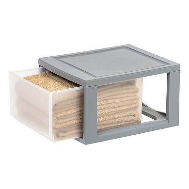 Iris Medium Stacking Storage Drawer 4-piece Set