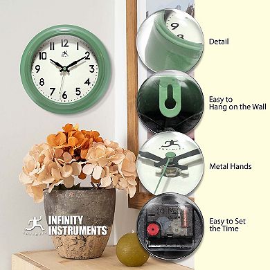 Infinity Instruments Retro Diner Wall Clock