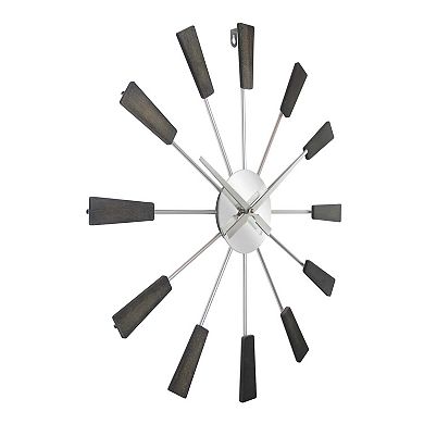 Infinity Instruments Mid-Century Vane Wall Clock