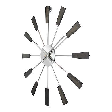 Infinity Instruments Mid-Century Vane Wall Clock