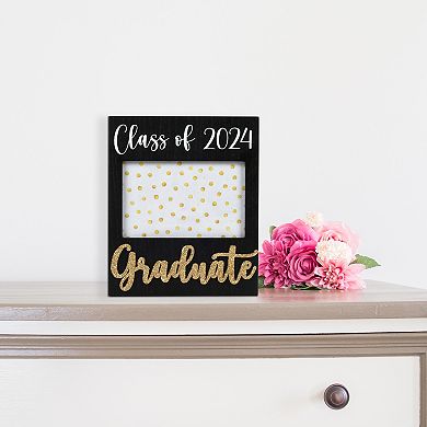 Class of 2024 Glitter 4" x 6" Frame Table Decor