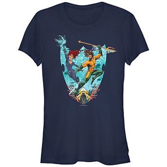 Juniors' Aquaman And The Lost Kingdom Deep Sea Duo Graphic Tee