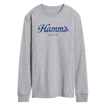Men's Hamm's Can Grid Long Sleeve Graphic Tee