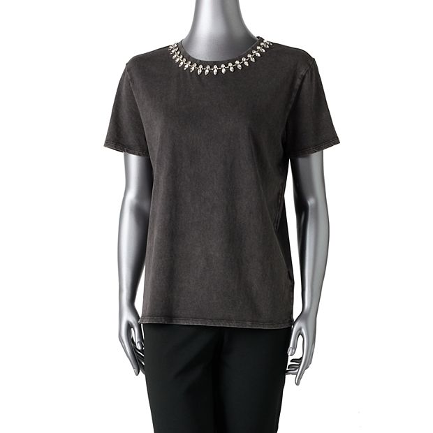 Women's Simply Vera Vera Wang Jewel Neck Relaxed Tee