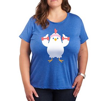 Plus Workout Chicken Graphic Tee