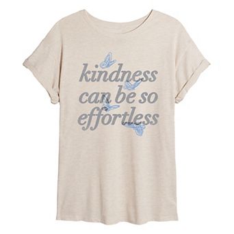 Juniors' Kindness Can Be So Effortless Oversized Tee