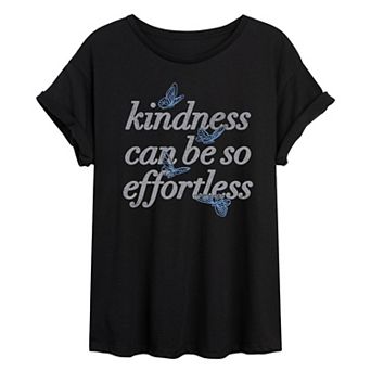 Juniors' Kindness Can Be So Effortless Oversized Tee