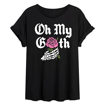 Juniors' Oh My Goth Oversized Tee