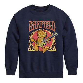 Boys 8-20 Garfield Rock Flames Fleece Sweatshirt