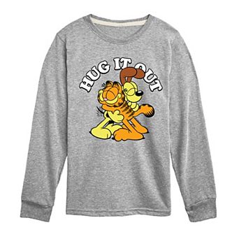 Boys 8-20 Garfield Hug It Out Long Sleeve Graphic Tee