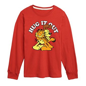 Boys 8-20 Garfield Hug It Out Long Sleeve Graphic Tee