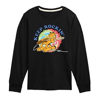 Boys 8-20 Garfield Keep Rockin' Long Sleeve Graphic Tee