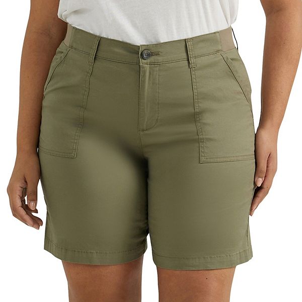 Plus Size Lee Utility Bermuda Shorts - Deep Lichen Green (20 W)