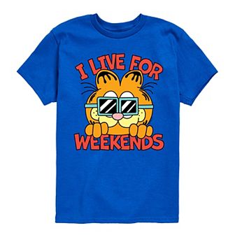 Boys 8-20 Garfield I Live For Weekends Graphic Tee