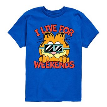 Boys 8-20 Garfield I Live For Weekends Graphic Tee