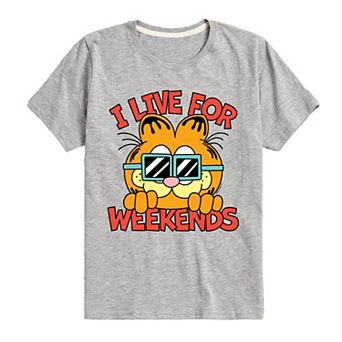 Boys 8-20 Garfield I Live For Weekends Graphic Tee