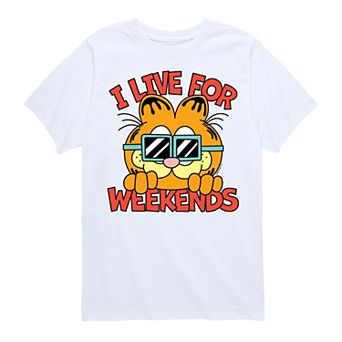 Boys 8-20 Garfield I Live For Weekends Graphic Tee