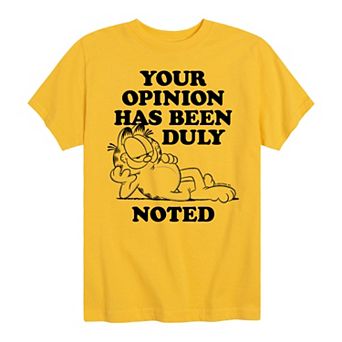 Boys 8-20 Garfield Your Opinion Graphic Tee